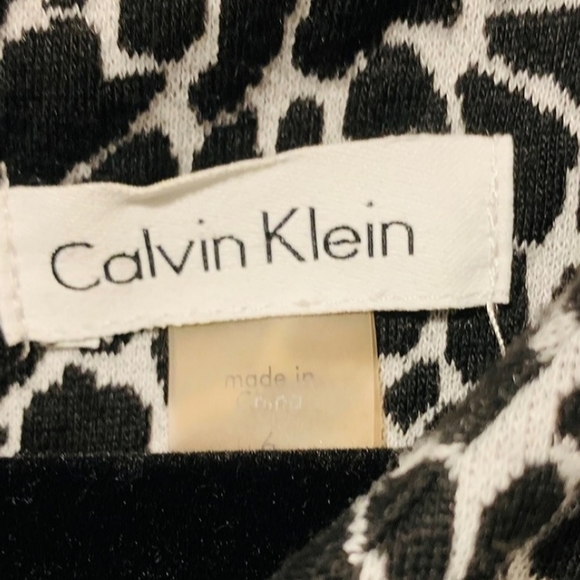 Calvin Klein black and white midi dress - Picture 3 of 4